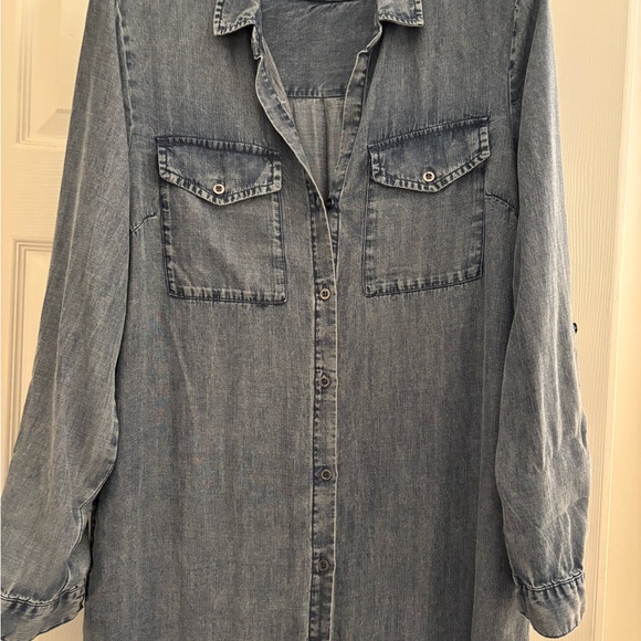 Velvet heart size, small denim dress with distressed side slits - Picture 3 of 5
